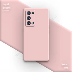 Elegant Liquid Silicone Phone Case - Skin-Friendly Pure Color Back Cover for OPPO Reno6 Pro (Sakura Pink)