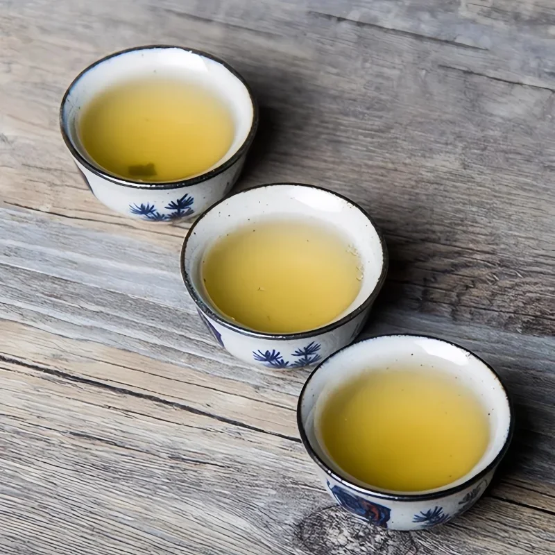 1PC 30ml Hand-Painted Chinese Calligraphy Teacup - Stoneware Gongfu Tea Set, Poetry Cup, Traditional Style Tea Bowl