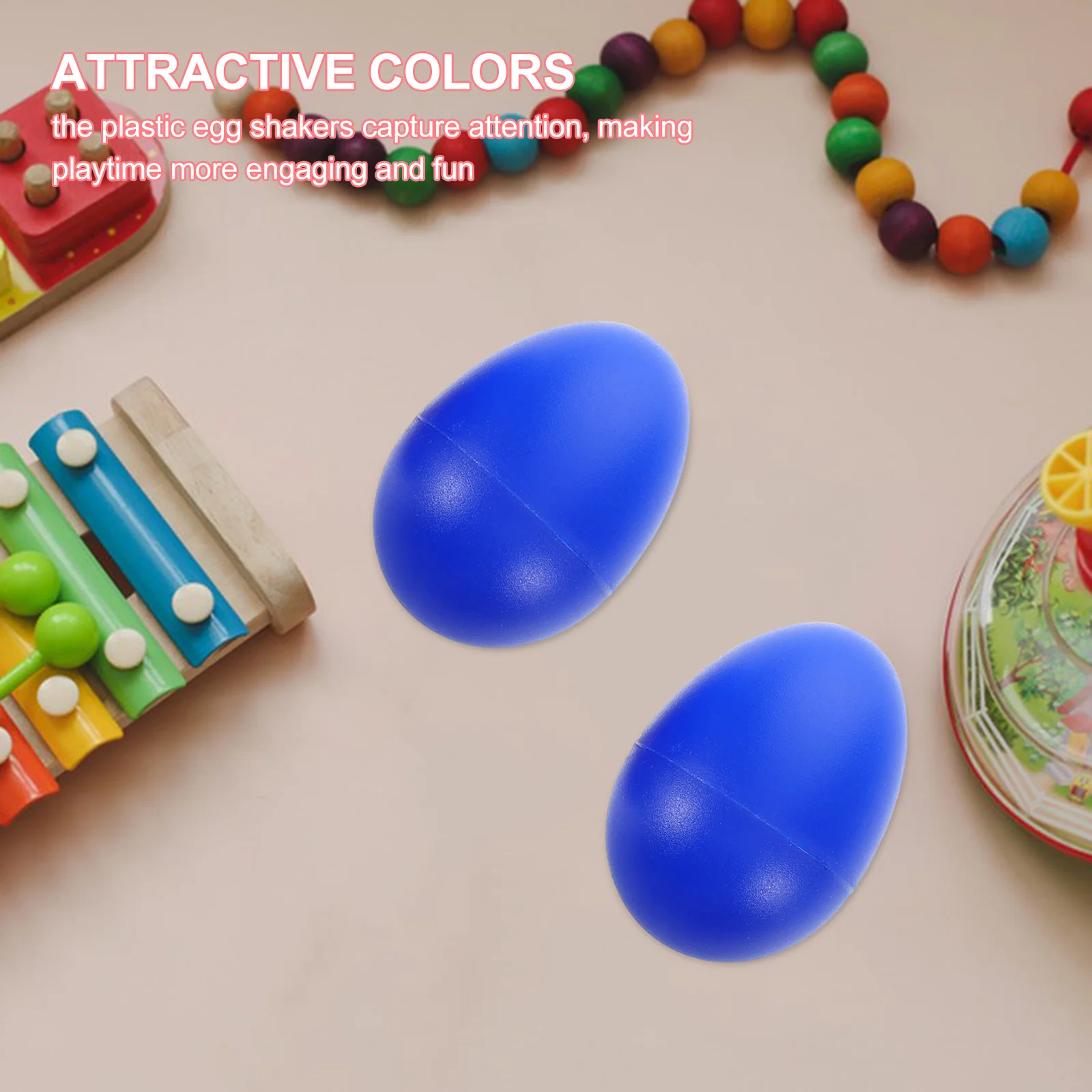 2 Pcs Sand Egg Toy Fake Toys Toddler Halloween Eggs Baby Shakers for Babies Plastic Easter Maracas Party Favors Matching