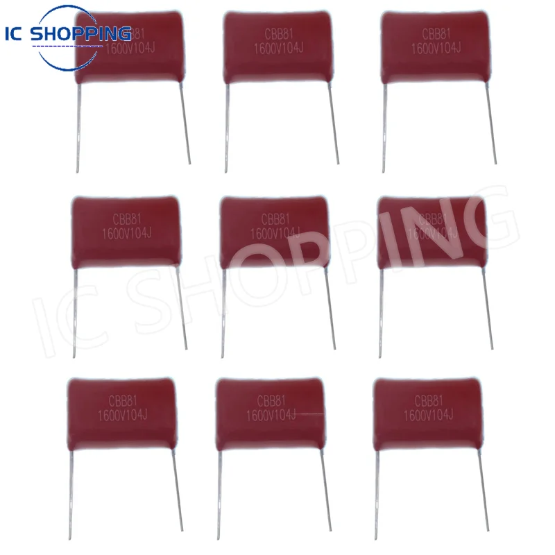 

10 шт. CBB81 1600V104J 104 0,1 UF 1600V 104J конденсатор с металлизированной пленкой, конденсатор с полиэфирной пленкой P = 25 мм