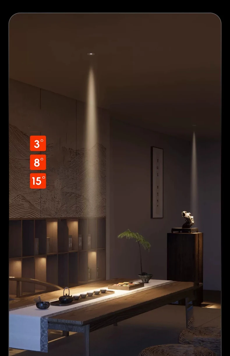 Description Picture 3 of itemLed Spotlights Ultra Thin Small Beam Angle Spot Light Embedded 3W 5W 7W 3 8 15 Degree Ceiling Foco For Home Picture Art Museum