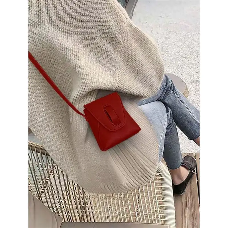 JIAERDI Red Mini Crossbody Bags donna 2023 Summer Vintage Leather Square Messenger Bag donna Harajuku estetica Y2k borse borsa