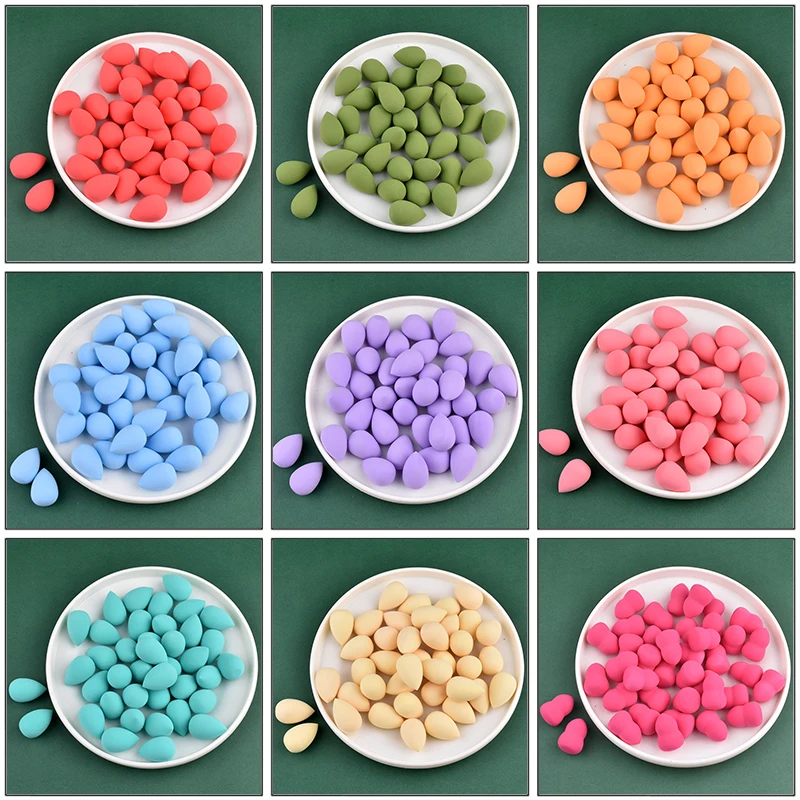 

40Pcs Mini Beauty Egg Makeup Blender Cosmetic Puff Sponge Dry and Wet Use Makeup Sponge Cushion Foundation Powder Beauty Tools