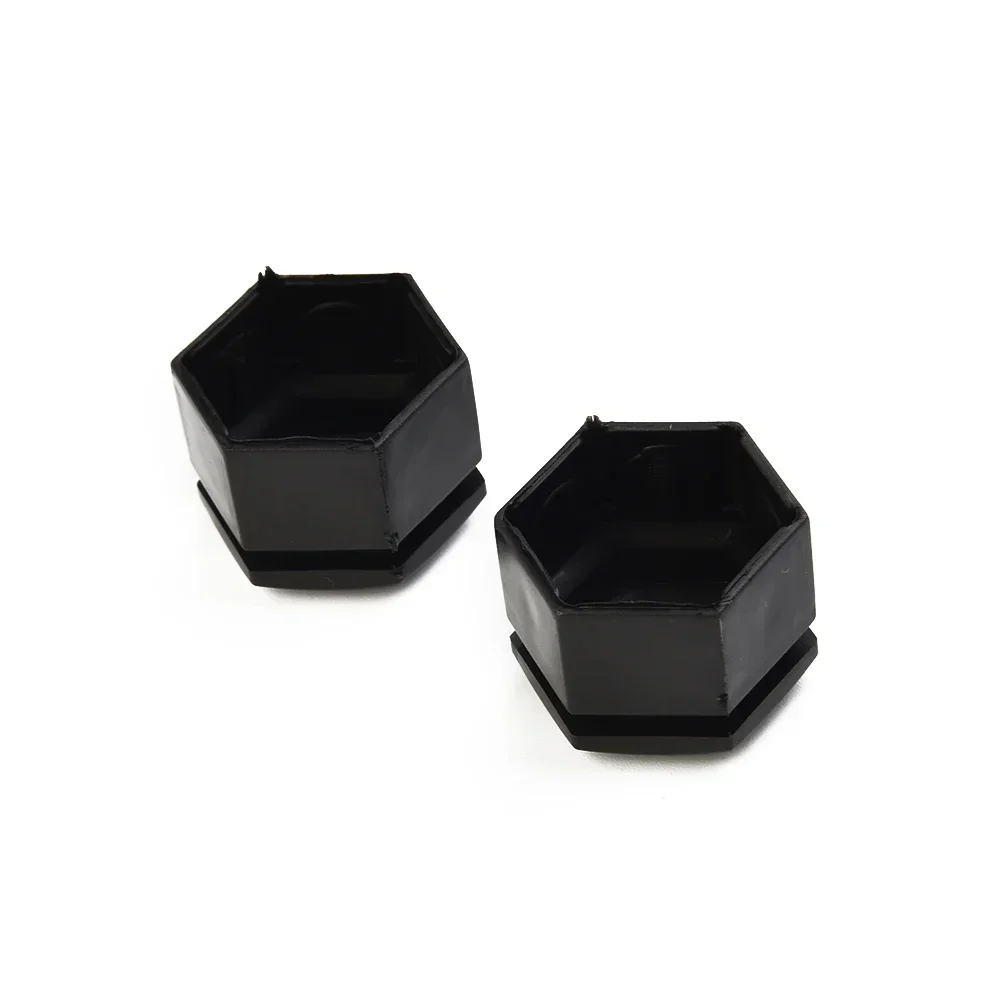 Wheel Covers Nut Bolt Covers ABS Plastic Internal Diameter 22mm Polished Black Replacement 20pcs Wheel Hexagon 22mm