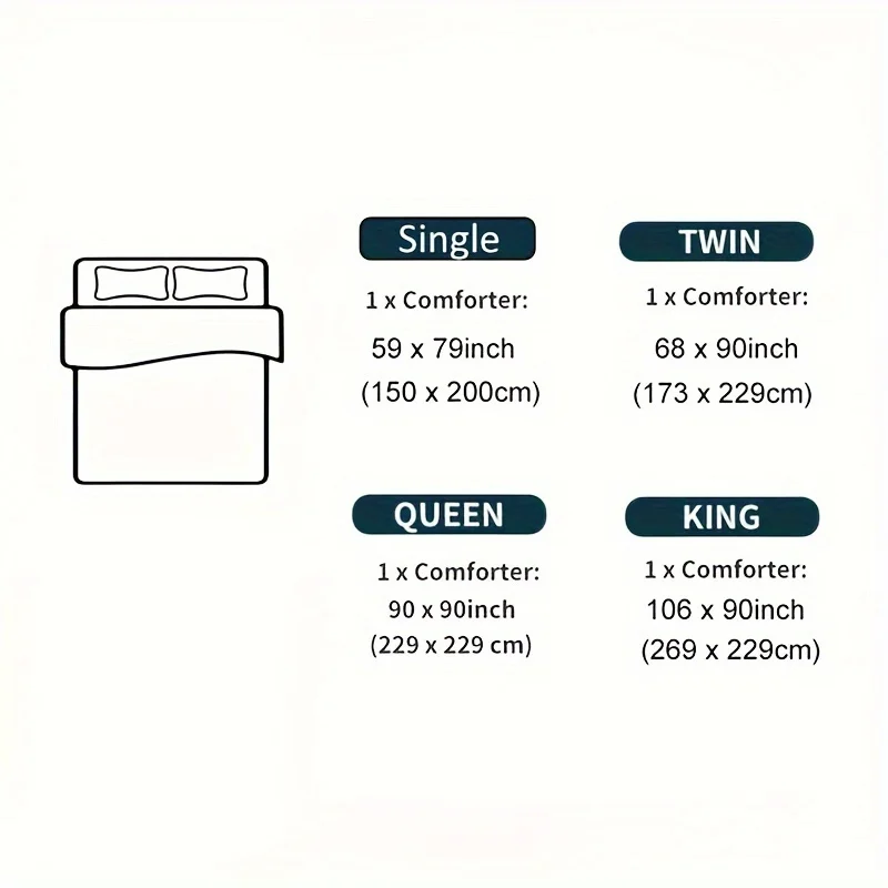 WQSPRING الأبيض أوزة سرير لحاف الملك الحجم لحاف فا...