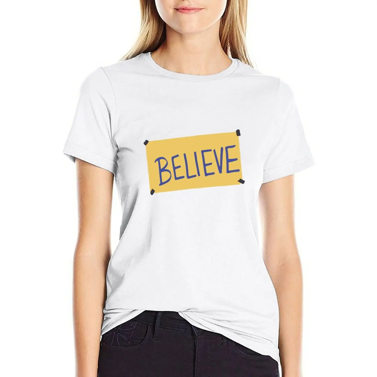 

Believe Ted T-Shirt white t-shirt dress for Women sexy new edition t shirts for Women white t-shirts for Women Woman clothes