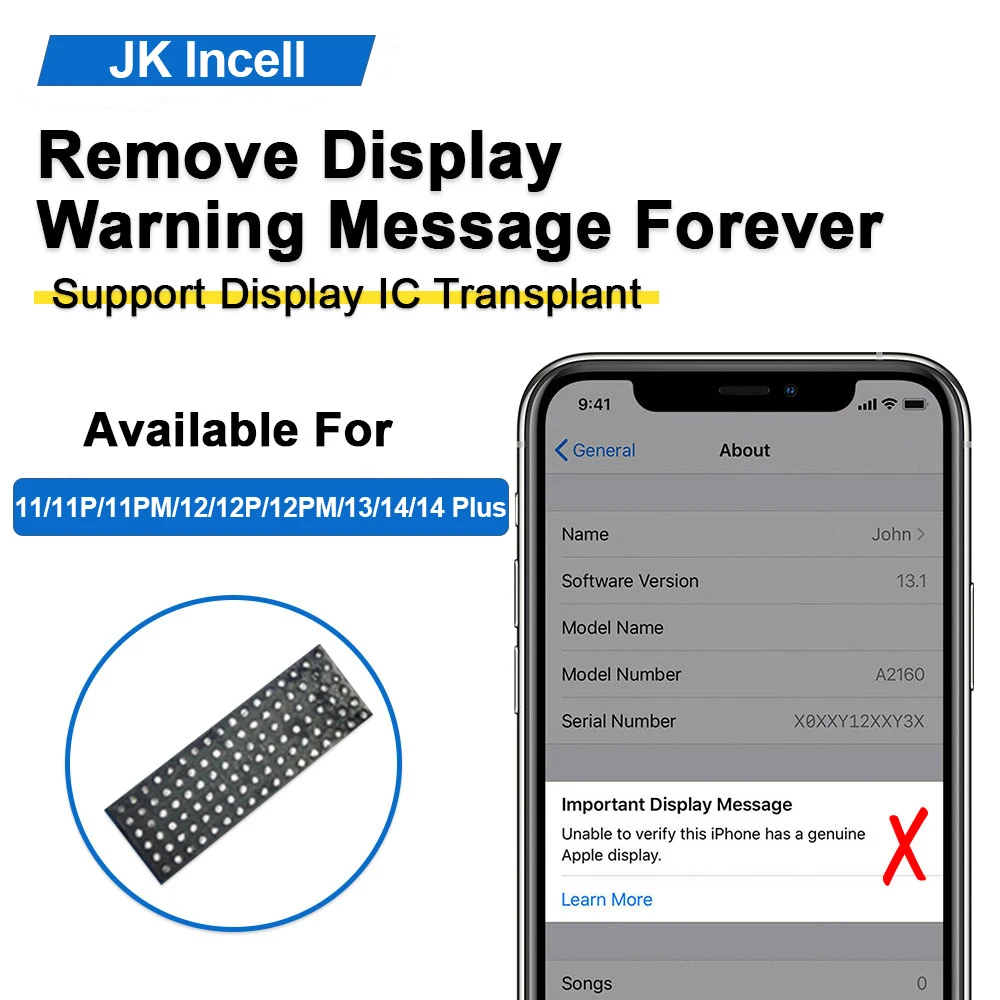 2 قطعة JK Incell آيفون X XS XR 11 12 13 14 برو 15 برو ماكس شاشة الكريستال السائل مجموعة رقمنة اللمس استبدال الشاشة دعم IC