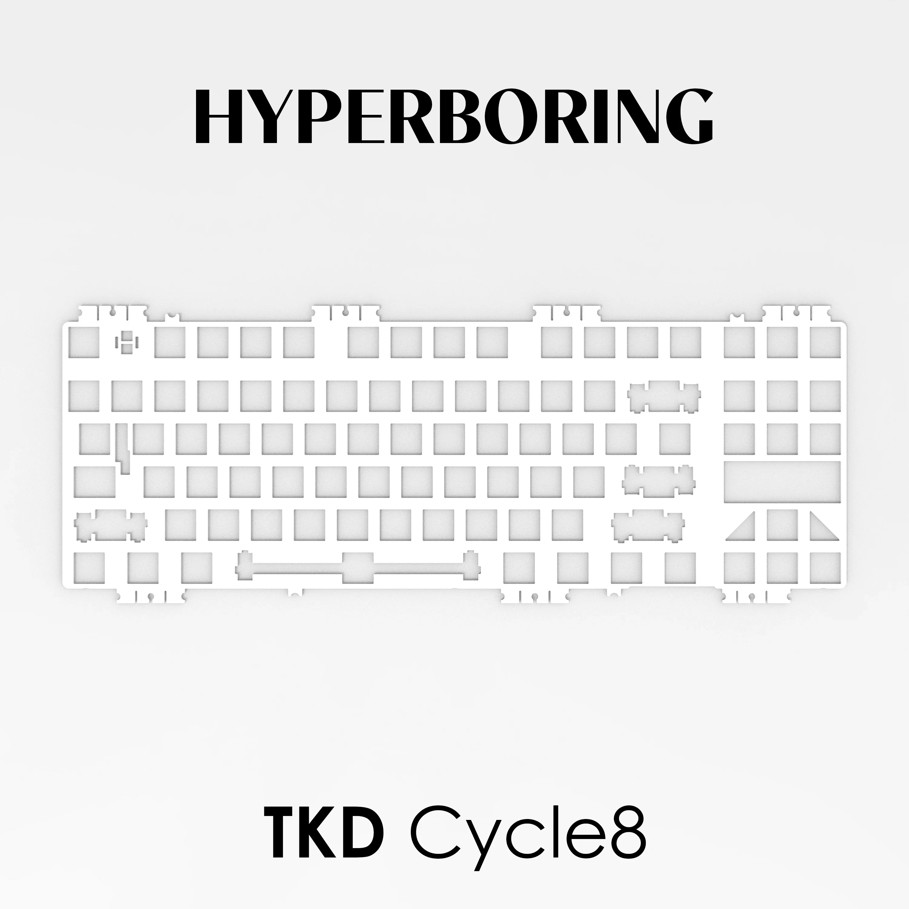 【メカニカルキーボード】TKD cycle8 プレート：アルミ TKD Cycle8 keyboard plates PP PC FR4 Aluminum CF ( for plate