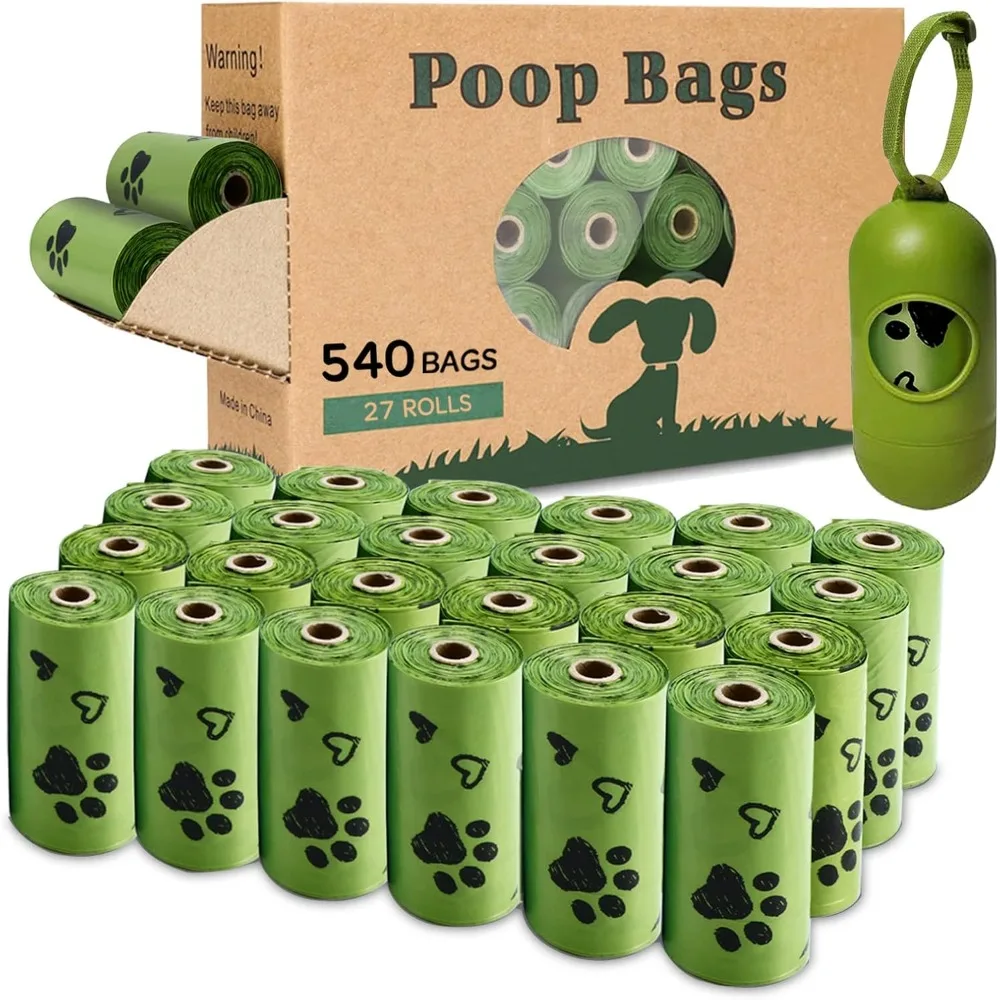 Dog Poop Bags Rolls Leak-Proof with Dispenser – 450 Count