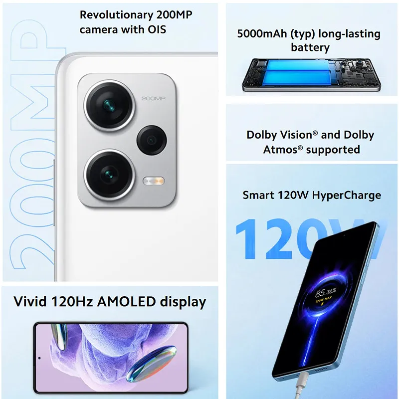 [30€ dto. Código: CDES30] Xiaomi Redmi Note 12 Pro+ 5G Smartphone 8+256GB, MediaTek Dimensity 1080, Pantalla AMOLED de 6,67\