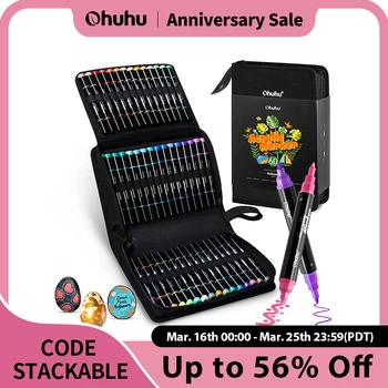Ohuhu Acrylic Paint Markers Dual Tips Metallic Acrylic Markers High Opacity Paint Pens Waterproof Lightfast Art Painting Kakaako 1