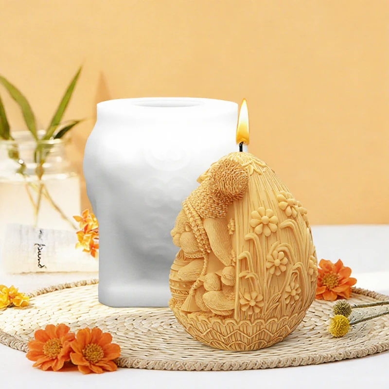 Rabbit Egg Candle Mold 6