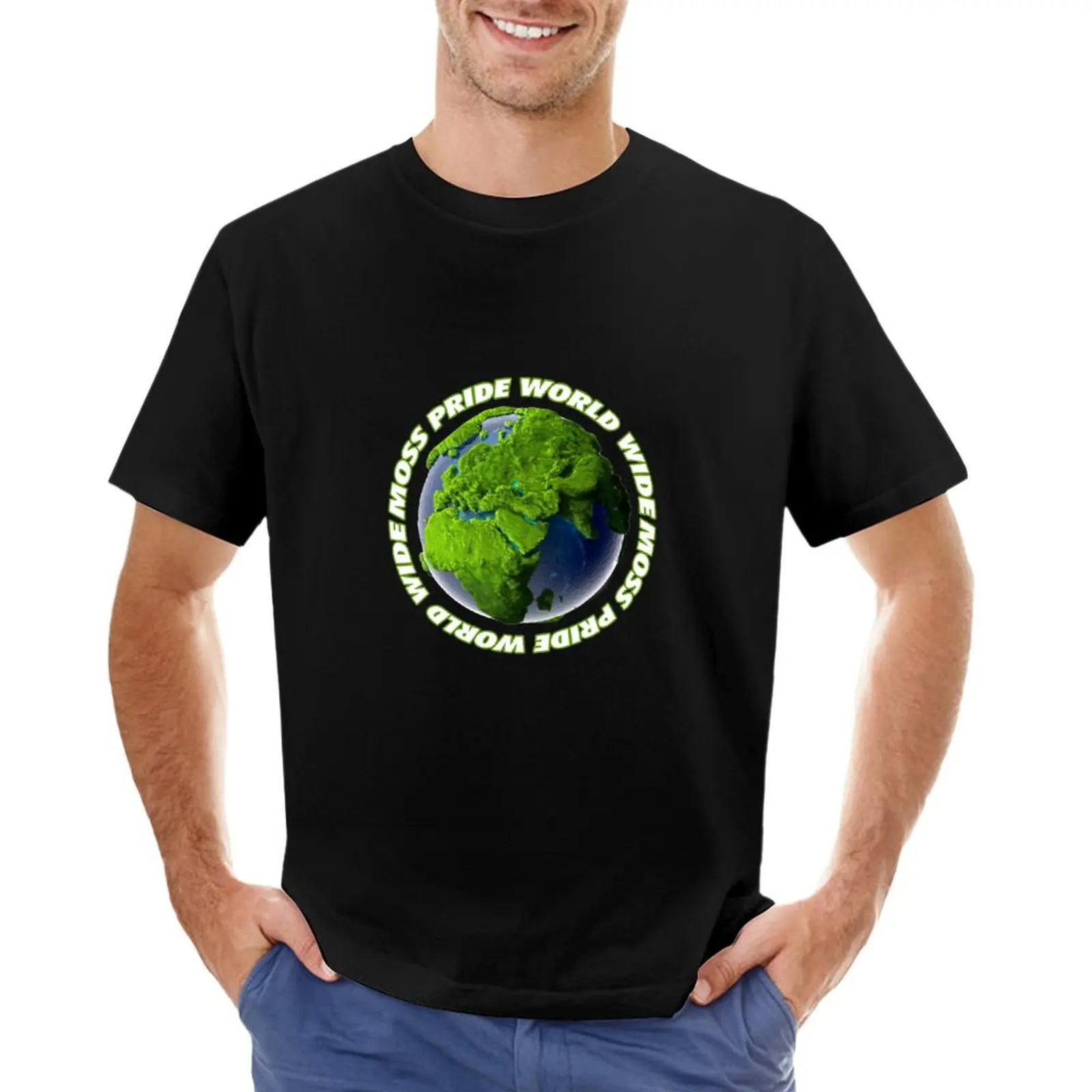 

MOSS PRIDE WORLD WIDE (WHITE TEXT) T-Shirt anime stuff Blouse mens graphic t-shirts anime