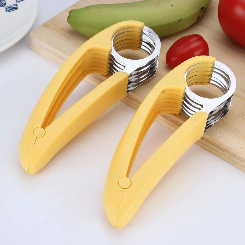 Banana Cutter Chopper Home Kitchen Tool Vegetable Peeler Salad Slice Stainless Steel Fruit Cutter Cucumber Knife