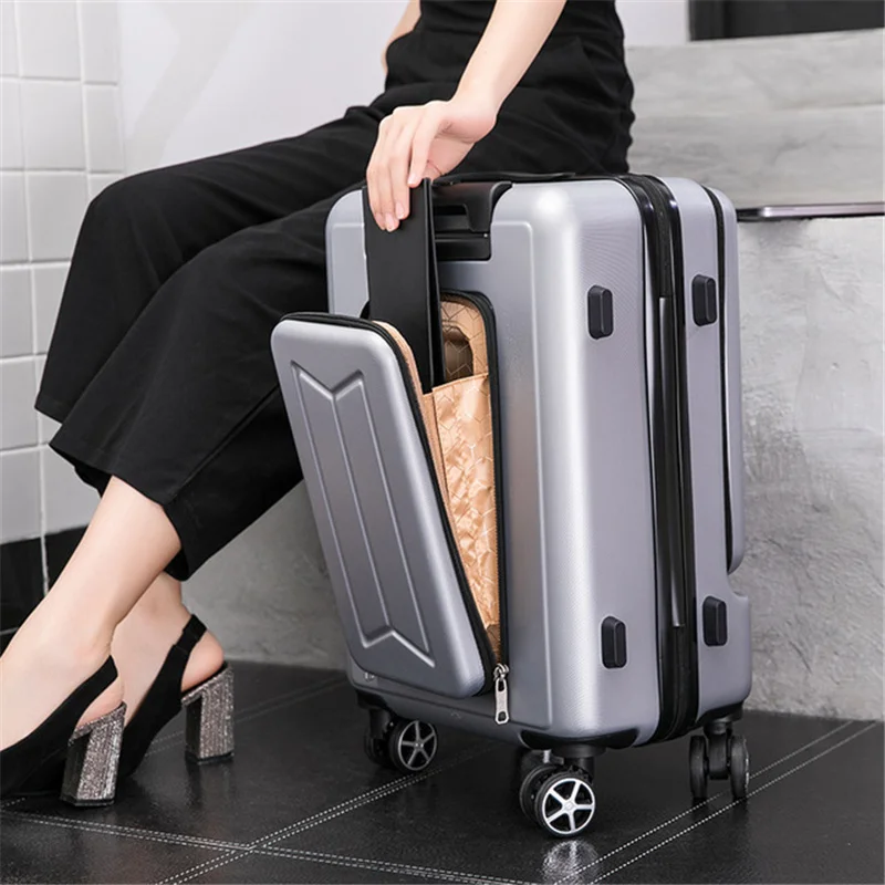 

Men's Trolley Case Thickened And Strong Checked Luggage Large Capacity Men And Women Mute Boarding Suitcase Student