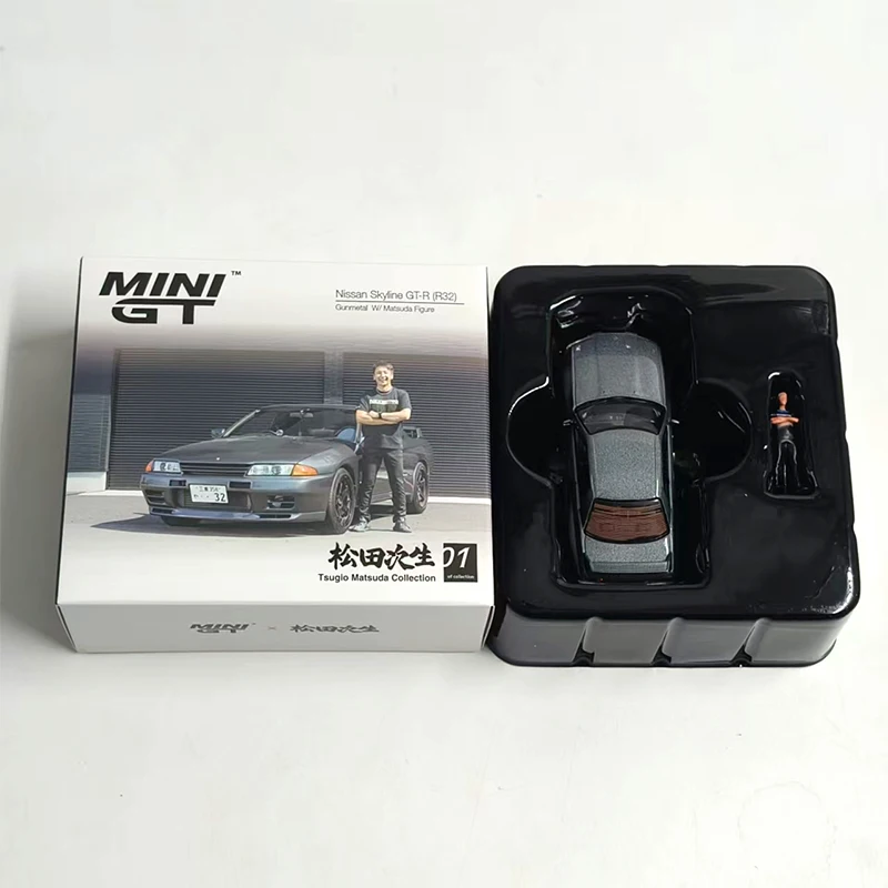 미니GT 1:64 스케일 스카이라인 GTR R32 니스모 시뮬레이션 합금 자동차 모형 컬렉션 장식 장난감 선물 기념품 전시품