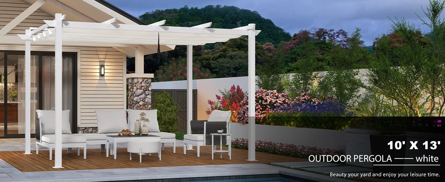 White pergola 10*13