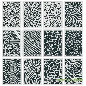 12-Piece Leopard Stencil Set 1