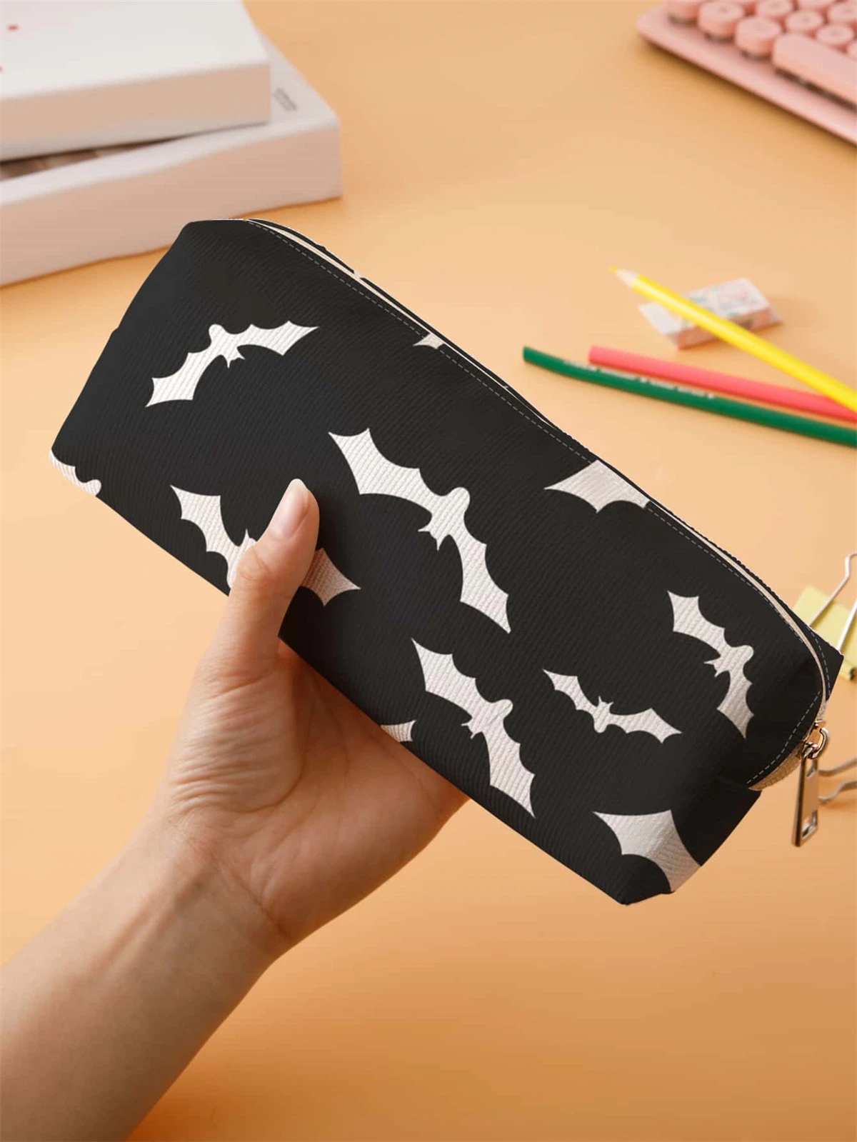 Small pencil case, large capacity pencil case, multifunctional stationery storage bag, student school organization supplies