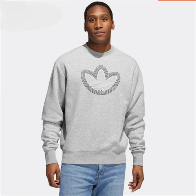 Adidas Hoodies Men Women Designed Patterns Print on Front Winter Style Added Velvet Thickening Hoodies