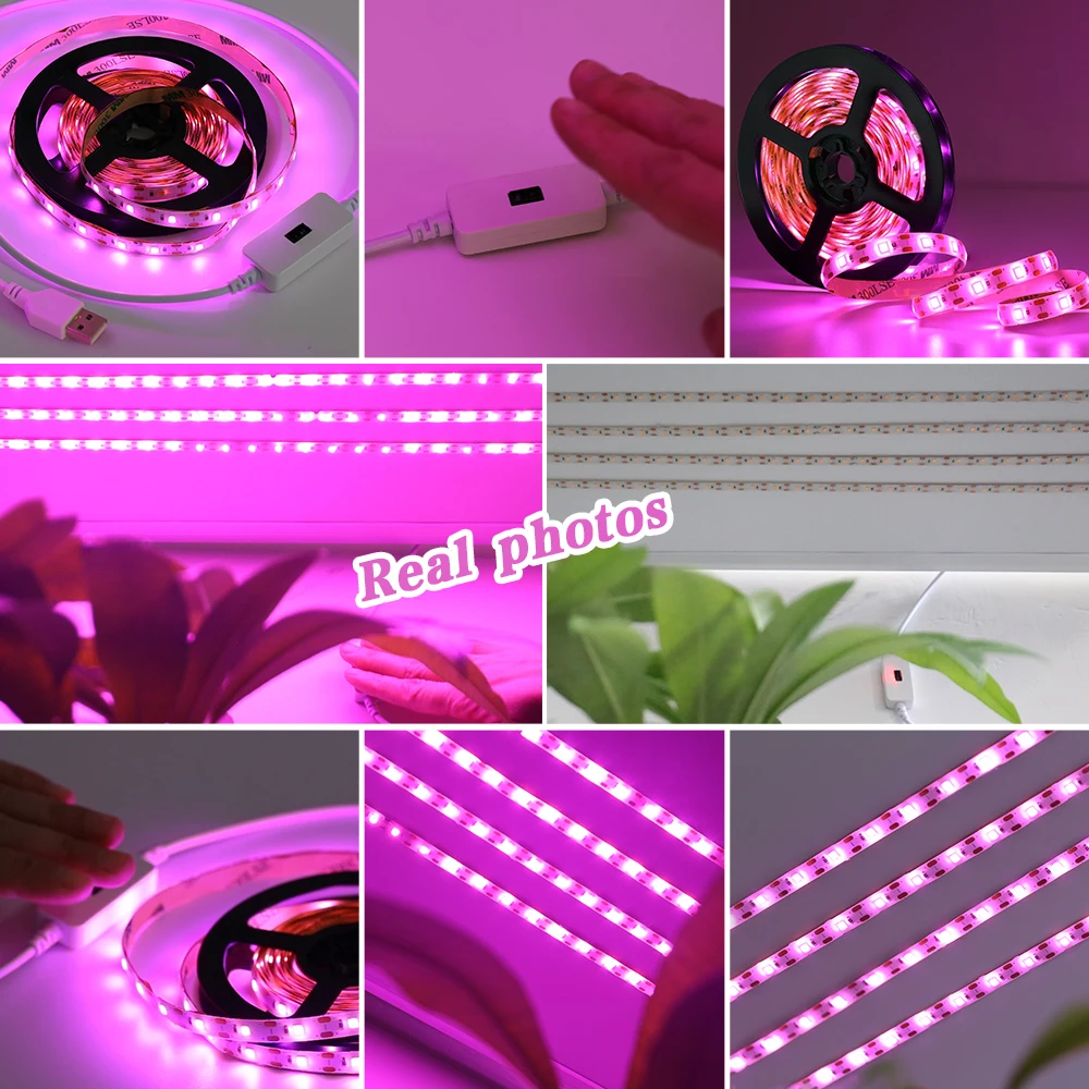 5V USB Strip Grow Light LED Full Spectrum Greenhouse Hydroponic Phytolamp For Plants Growbox IP65 Waterproof 3M LED Strip Light