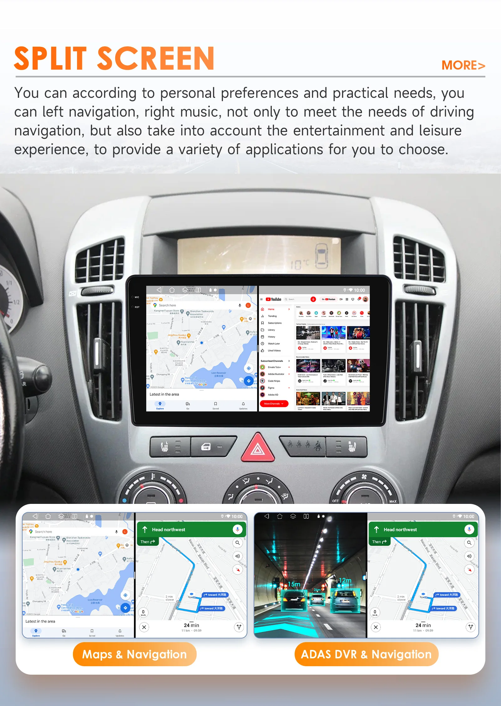 Android Autoradio Stereo für Kia Ceed 2006–2012 Autoradio Carplay Auto Multimedia Player 2din GPS von Snapdragon 6115 WIFI RDS 4G – Detail 38