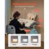 17591-f92284.jpg SucceBuy Kids Study Chair and Desk Set Study Desk and Chair for Kids with Table Lamp Adjustable Height for Bedroom & Study Room
