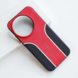 Luxury PU Leather Silicone Cover - Color Blocking Case for Realme GT 8 Pro, Fashionable Simple Bumper Design (HO8)