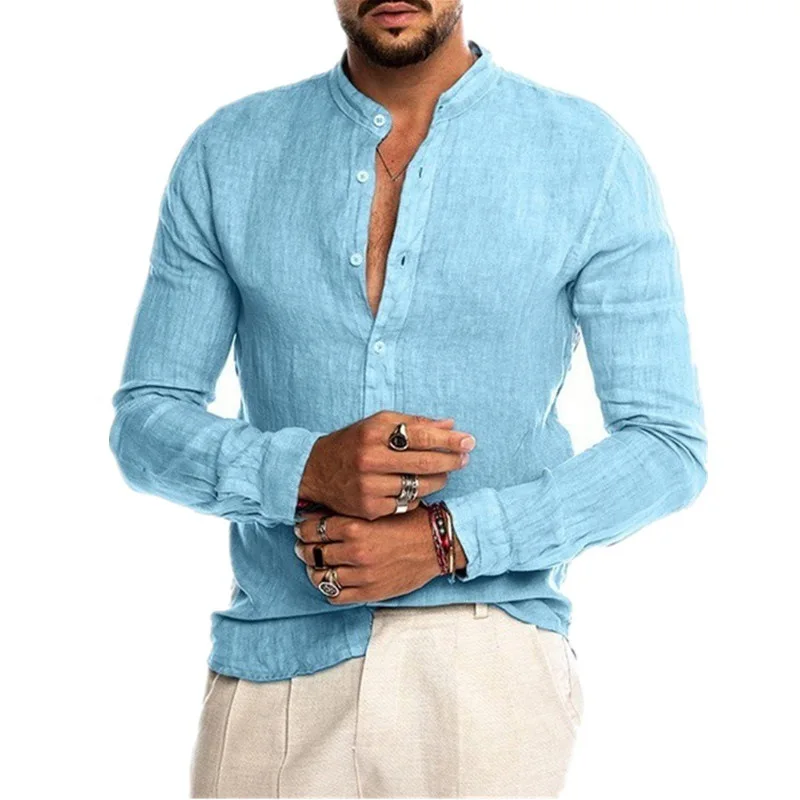 Spring Autumn KPOP Fashion Style Harajuku Slim Fit Tops Loose Casual All Match Shirt Stand Collar Solid Long Sleeve Thin Blusa