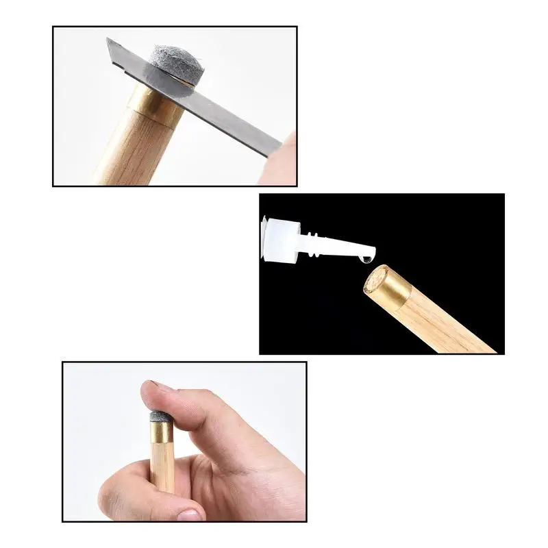 Billiard Cue Repair Tool for Pool Cue Tip Performance Stick Tips Quick-Drying Increased Friction