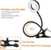 Clip on Desk Lamp USB Table Lamp Eye Protection LED table Light Bendable Flexible Reading desk Lamp Nail Tattoo Reading Beauty 6