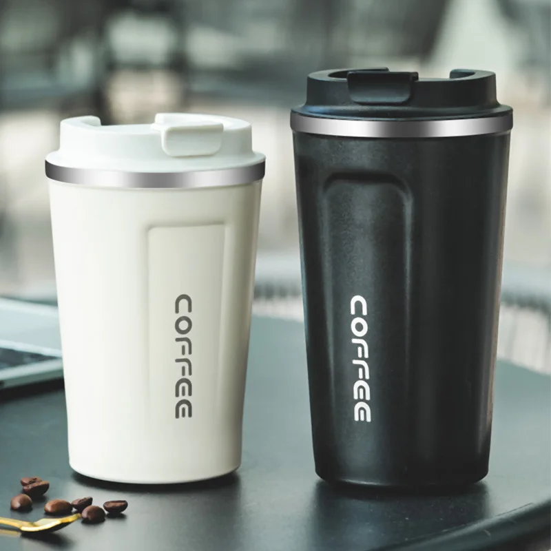 304 Stainless Steel Insulated Coffee Cup Metal Water Tumblers Leak-proof  Car Thermal Mug Cold Drink Hot Drink Vacuum Thermos Cup