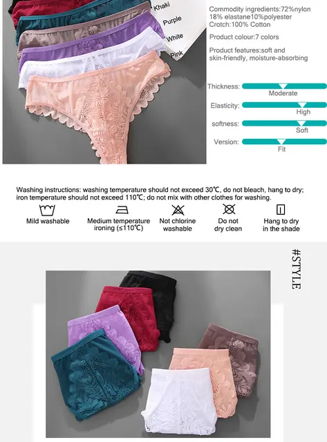 Perizoma Donna C-String Pizzo Floreale - Biancheria Intima Sexy Invisibile, Taglia Unica - Foto 8