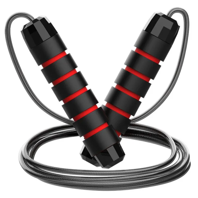 Tangle-Free Adjustable Steel Wire Jump Rope Rapid Speed Skipping Jump Ropes Fitness Workout Sport Equipment for Kids Adults