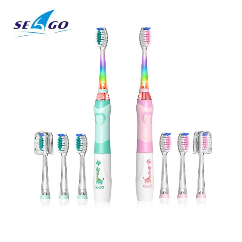 Seago Children Electric Toothbrush Sonic Kids Teeth Brush Waterproof Vibration LED Light Soft Bristle Brushes for Child 3+ electric toothbrush