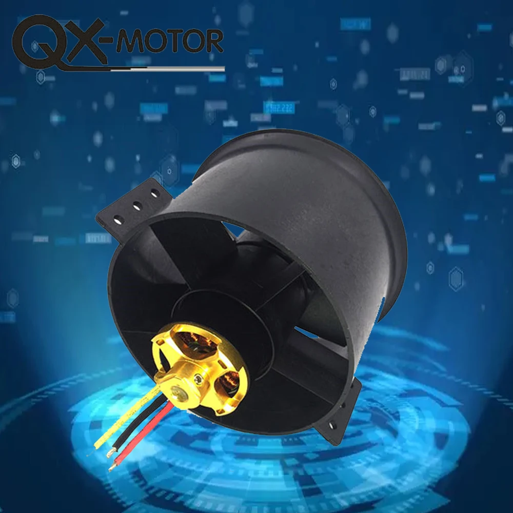 Фото QX-MOTOR 6s 8s 12s бесщеточный двигатель 90 мм EDF Ducted 12 Blades вентилятор для модели радиоуправляемый самолет, Квадрокоптер №1