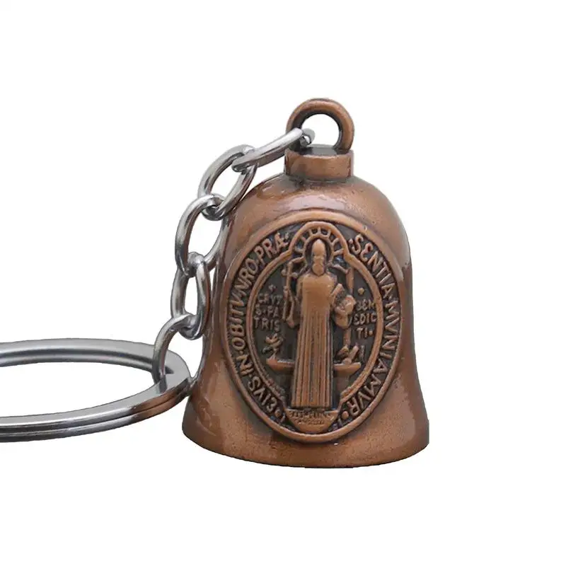 Gremlin Bell Motorcycle Good Luck Jesus Bell Creative Motorcycle Bell Accessories for Good Luck Retro Riding Luck Key Chain Bell