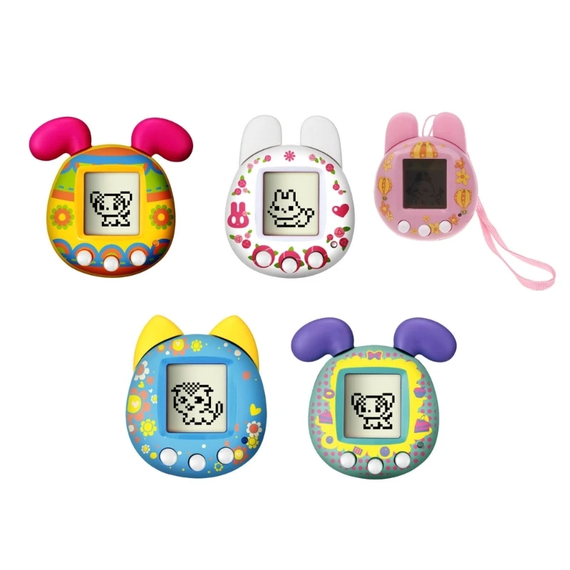 

Electronic Virtual Pet Game Handheld Game Pet Machine Keychain Electric Pendant Portable Pet Game Console Kids Gift