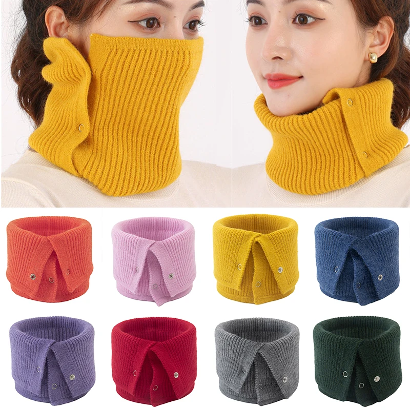 

Winter Neck Warmer Highly Elastic Pullover Knitted Scarf Windproof Warm Tube Scarf Outdoor Cycling Neck Cover Accessories