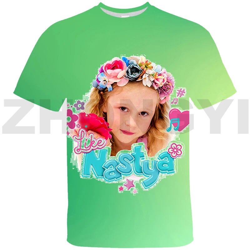 

3D Printed Russia Like Nastya T Shirt for Teens Girls Fashion Style Oversized T Shirt Summer Anime Clothes Tops Short Sleeve