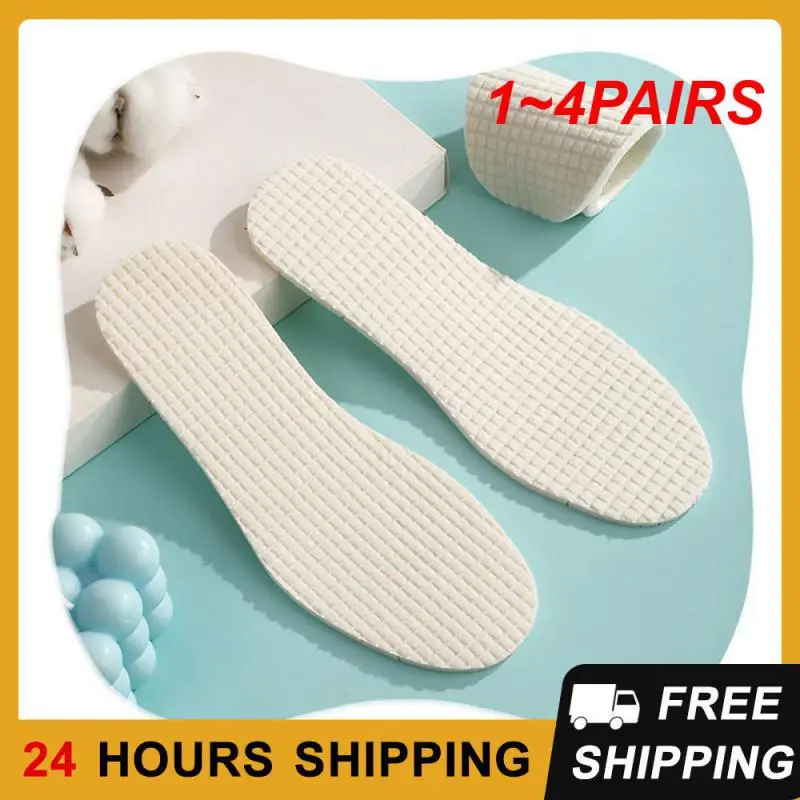 

1~4PAIRS Absorb Sweat Soft Elastic Toughness Emulsion Deodorant Insole Latex Insole Comfortable Feet Easy To Rebound Anti-pain