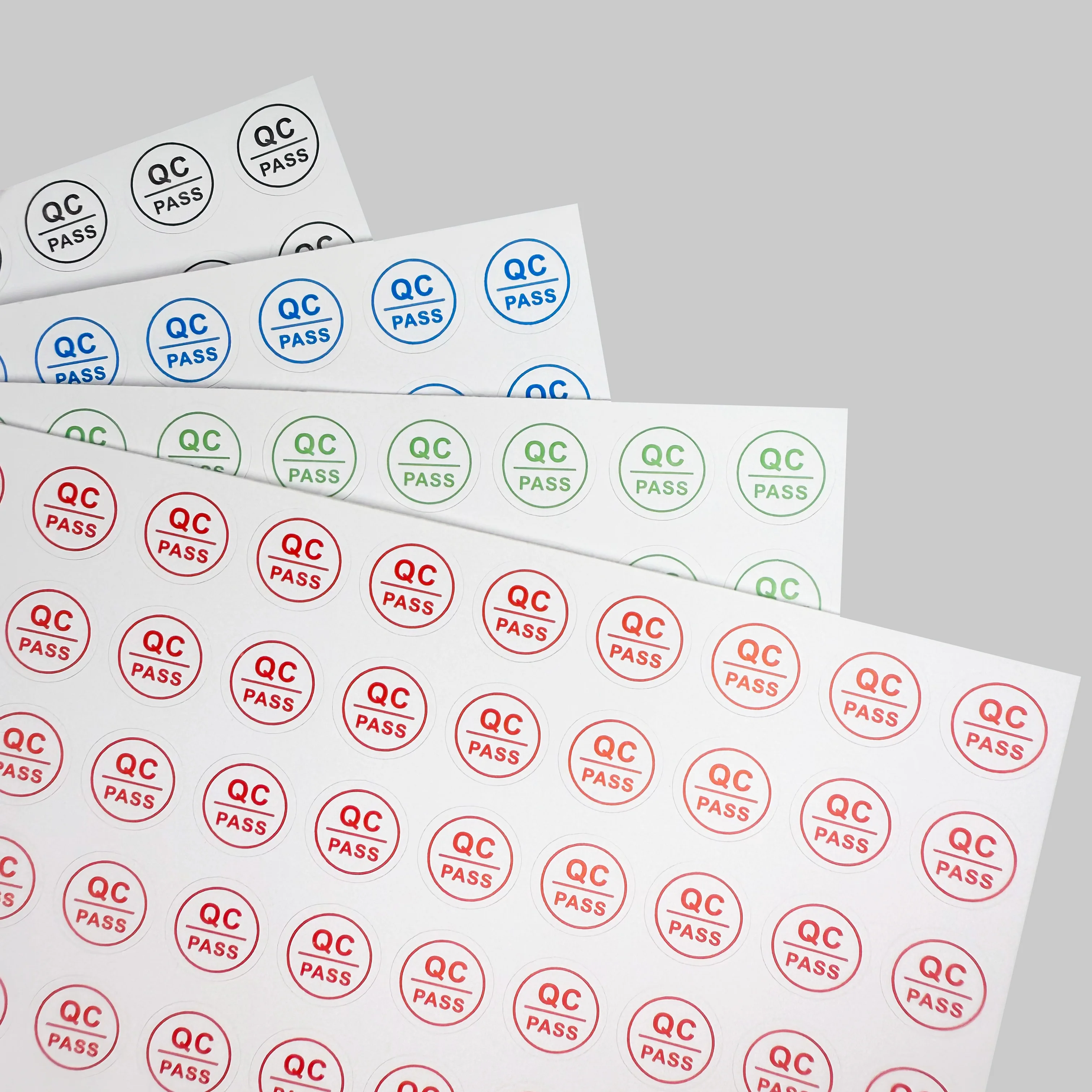 400pcs QC PASS 깨지기 쉬운 종이 씰 스티커 8mm 라운드 티어 무효 보증 라벨 변조 방지 보안 씰 개봉 경고 라벨