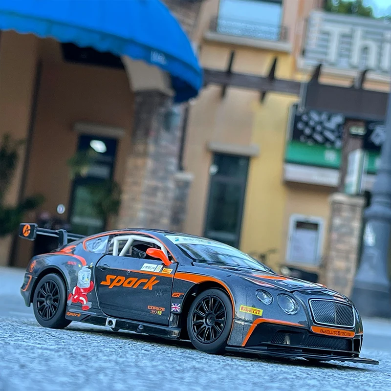 1:24 Bentley Continental GT3 Alloy Car Diecasts & Toy Vehicles Car Model Sound and light Pull back Car Toys For Kids Gifts 2