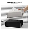 Leather Tissue Box Napkin Case Luxury Paper Cover Car Living Tissue Paper Holder Desktop Home Tabletop Decoration 5