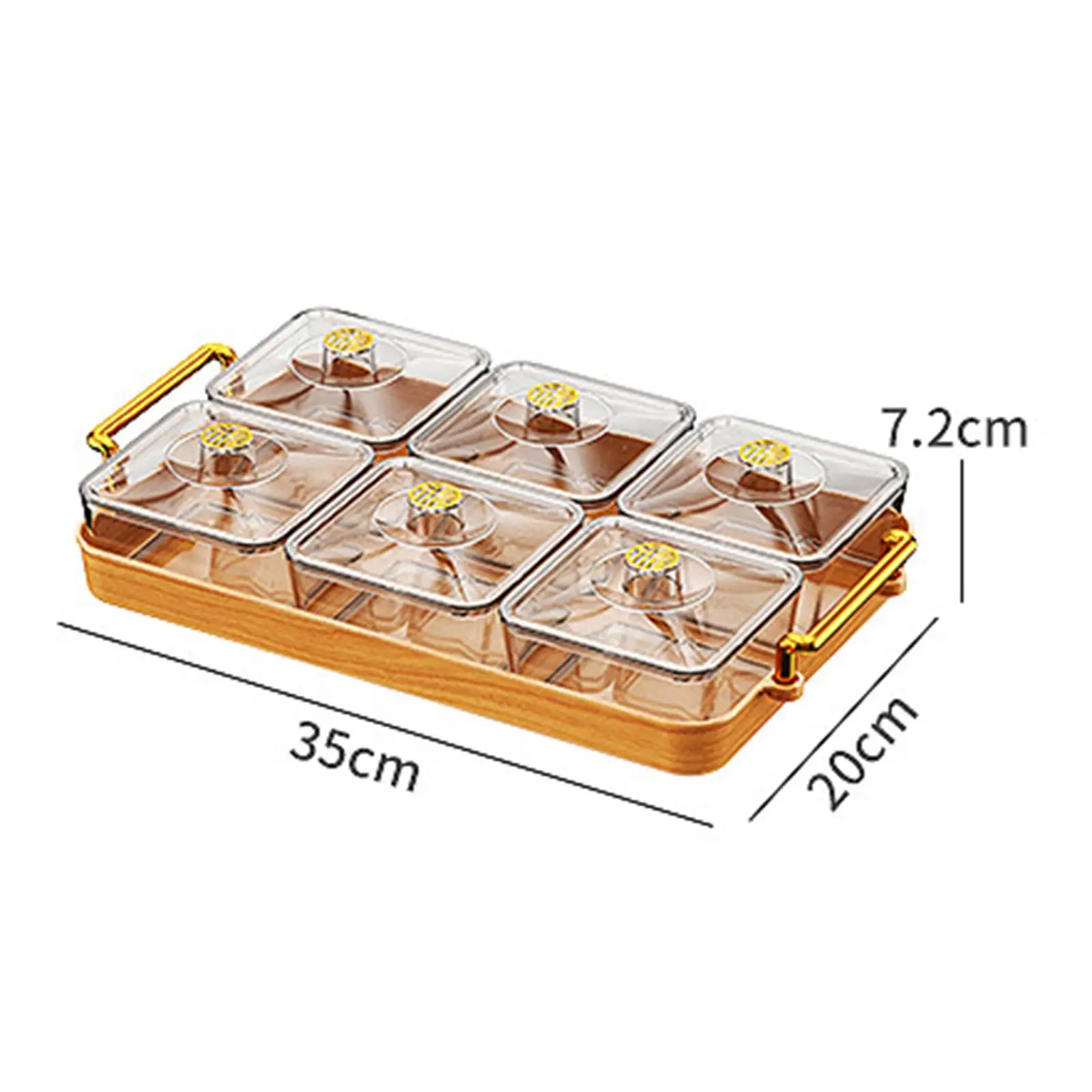 Divided Snack Serving Tray 6