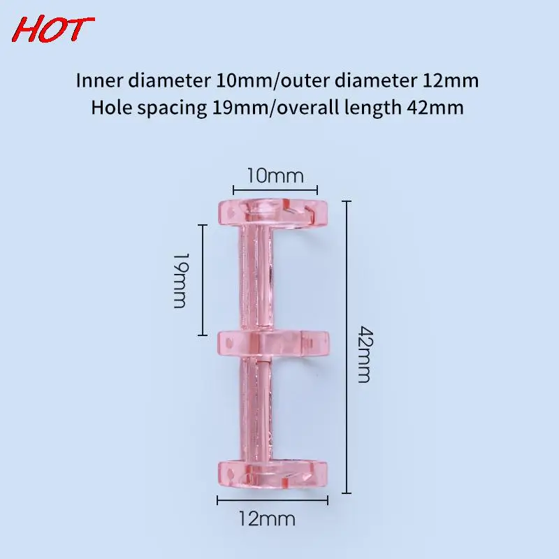 2 szt. Mini spinacze do papieru luźny liść 3 pierścienie wiążące plastikowe spoiwo pierścieniowe do ręcznie robionych zeszyt do wycinków pamiętnik