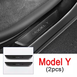 Premium Door Sill Protector & Welcome Pedal Guard - Anti - Dirt Interior Accessory (Model Y)