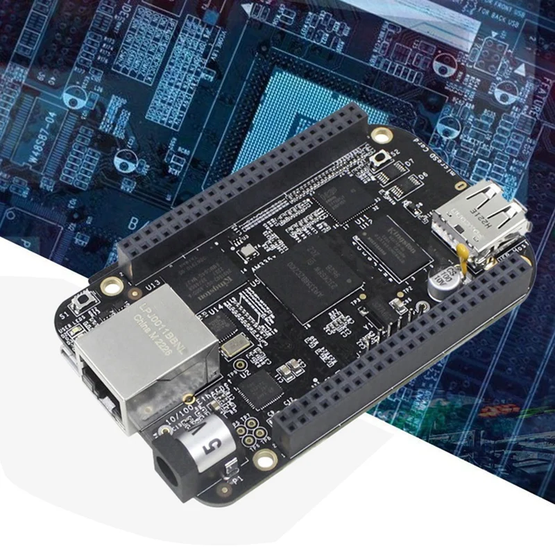 비글본 BB 블랙 임베디드 AM3358 512MB DDR3 + 4GB EMMC 플래시 BB 블랙 AI 리눅스 ARM 개발 보드 + USB 케이블