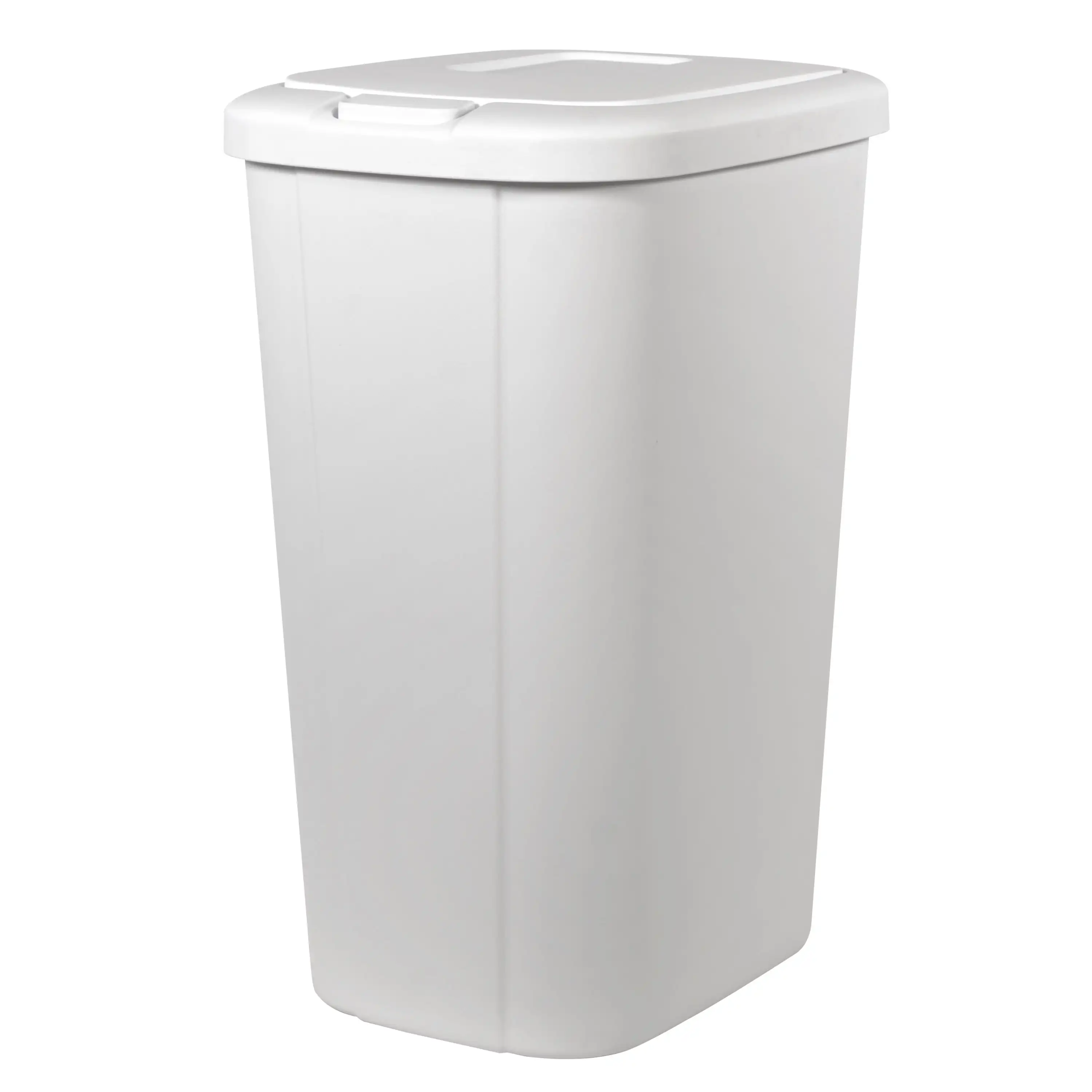 

13.3 Gallon Trash Can, Plastic Touch Top Kitchen Trash Can, White