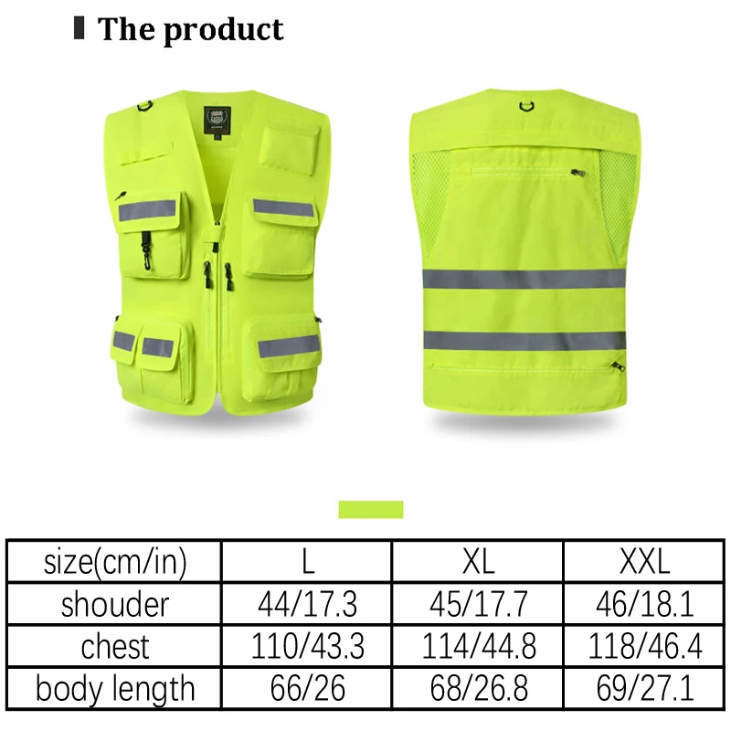 

Reflective Safety High Visibility Vest Custom Logo Working Motorcycle Jacket Fluorescent Signal High-Grade Police Luminous Rider